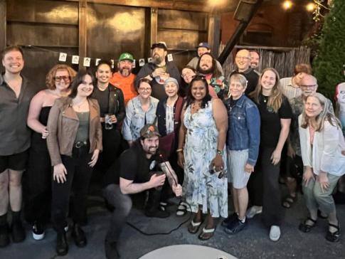 Anniversary party for Worcester Sucks and I Love It newsletter