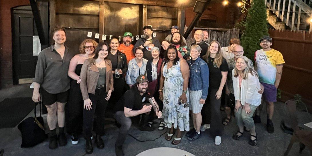 Anniversary party for Worcester Sucks and I Love It newsletter